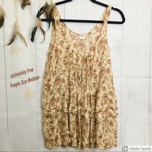 Free People Boho Floral Trapeze Slip Dress